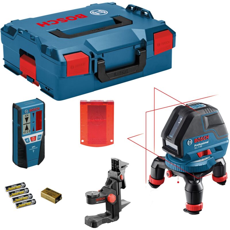 immagine 0 del prodotto laser di linea bosch gll 3 50 professional in set bm 1 lr 2 in l boxx misura 2