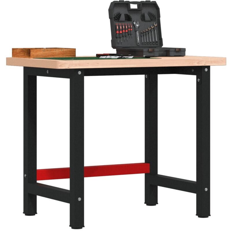foto del prodotto vidaxl banco lavoro 100x60x83 cm legno massello faggio rettangolare