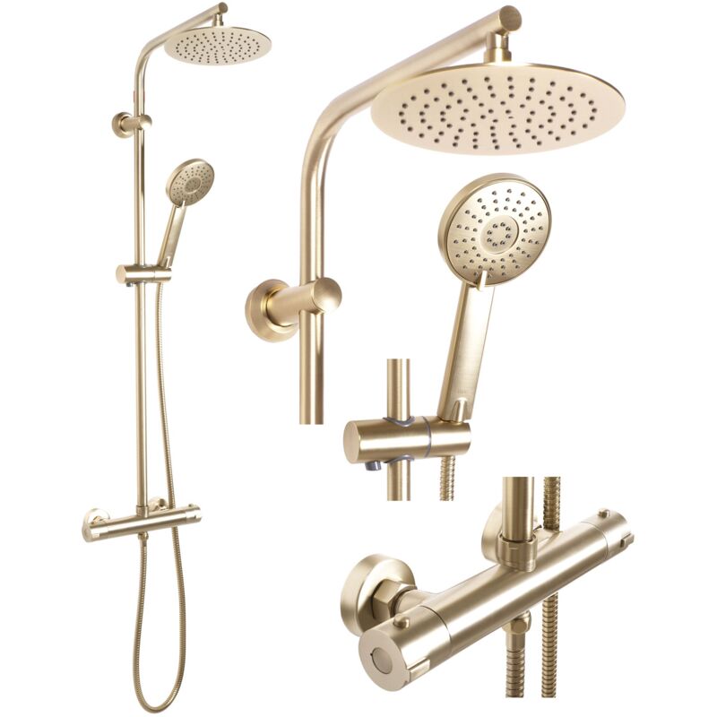 foto del prodotto set doccia da incasso rea bliss brush oro