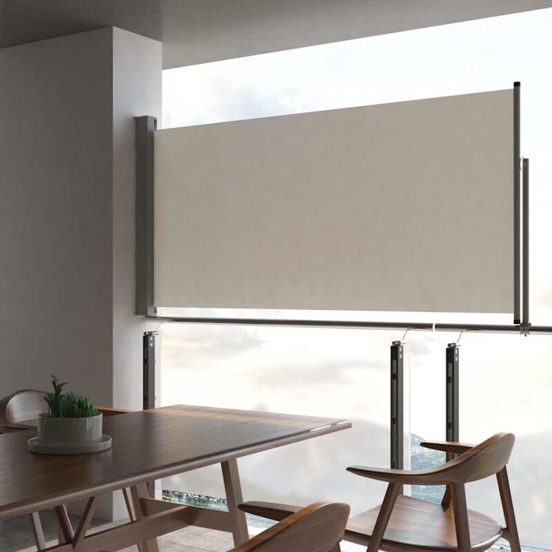 foto del prodotto tenda da sole laterale retrattile 120 x 300 cm crema vidaxl