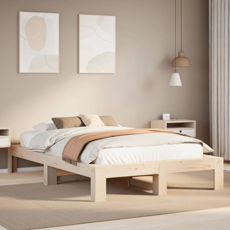 foto del prodotto vidaxl letto senza materasso 120x190 cm in legno massello di pino