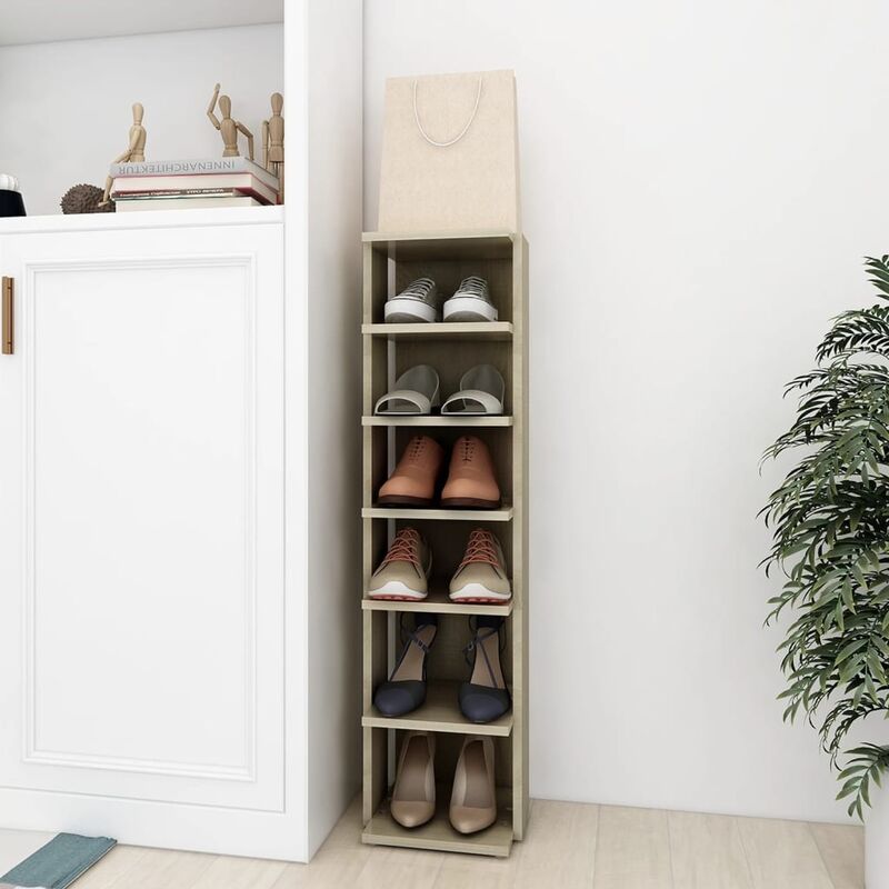 foto del prodotto furniture limited scarpiera rovere sonoma 27,5x27x102 cm in