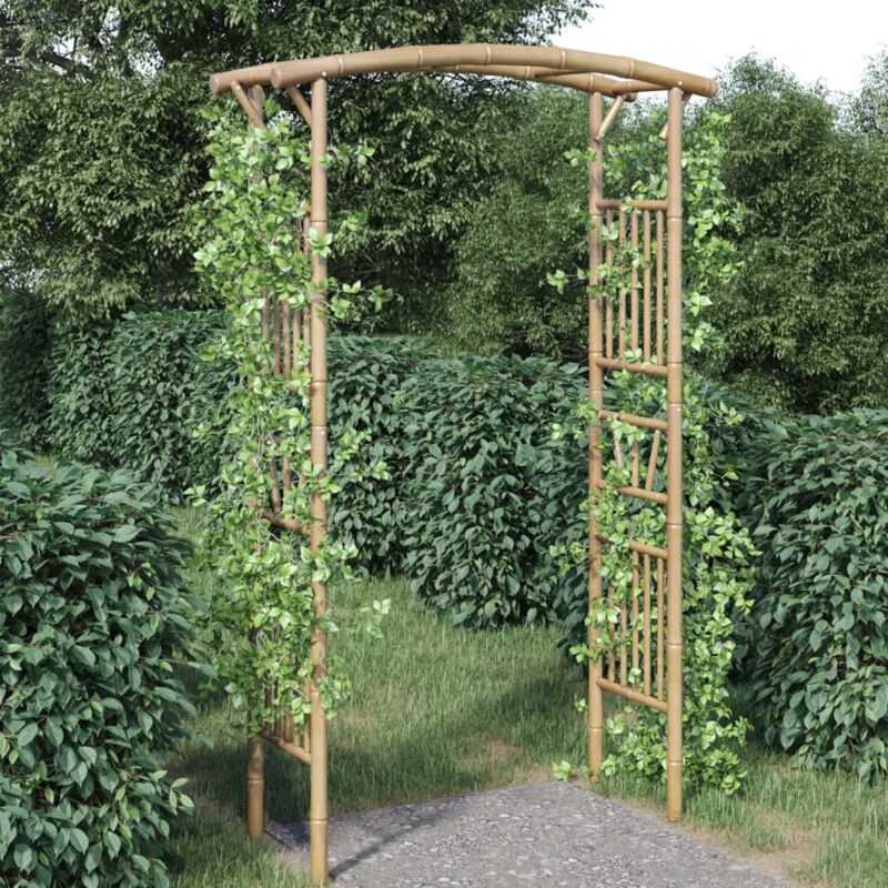 foto del prodotto vidaxl arco da giardino per rose in bamb 118x40x187 cm