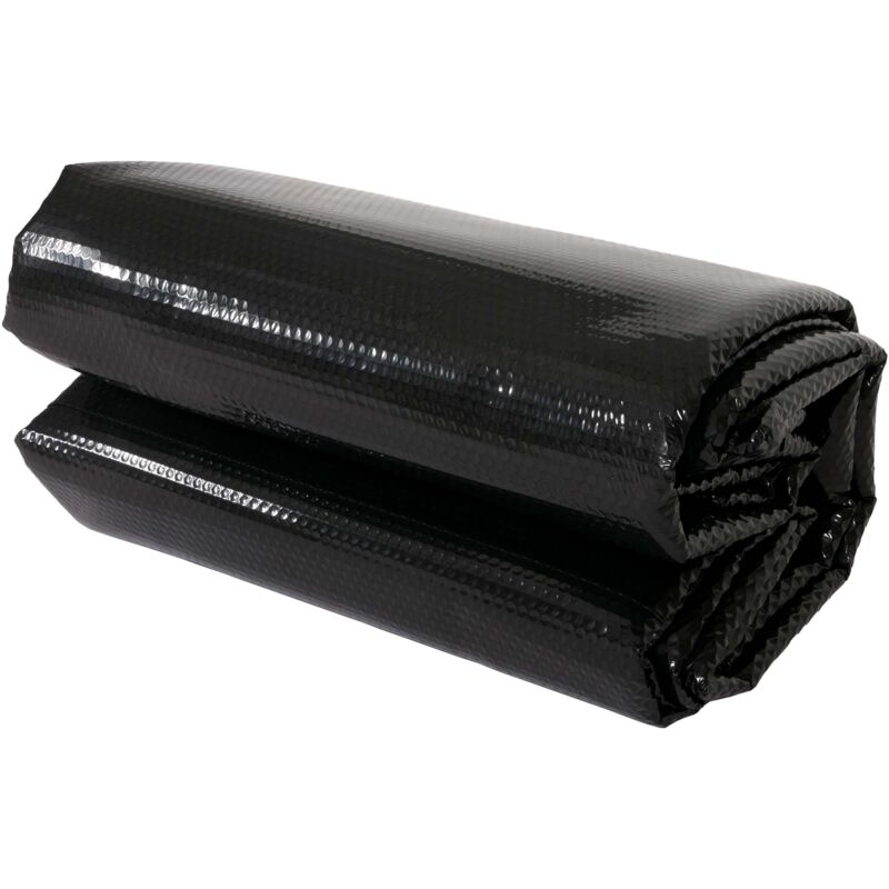 foto del prodotto copertura isotermica piscina telo pe 400 micron rettangolare 6x4m nero
