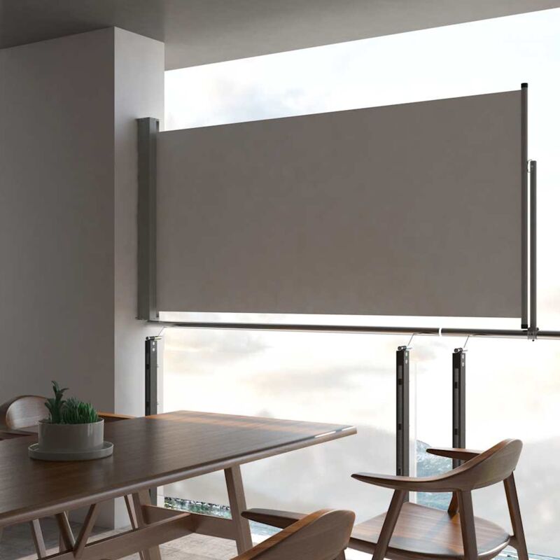 foto del prodotto tenda da sole laterale retrattile 120 x 300 cm grigia vidaxl