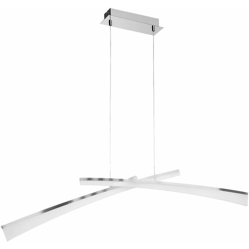 immagine 0 del prodotto wofi lampada a sospensione a led per tavolo da pranzo lampada a sospensione moderna argento lampada da tavolo a sospensione a led moderna, 2x 12,5w