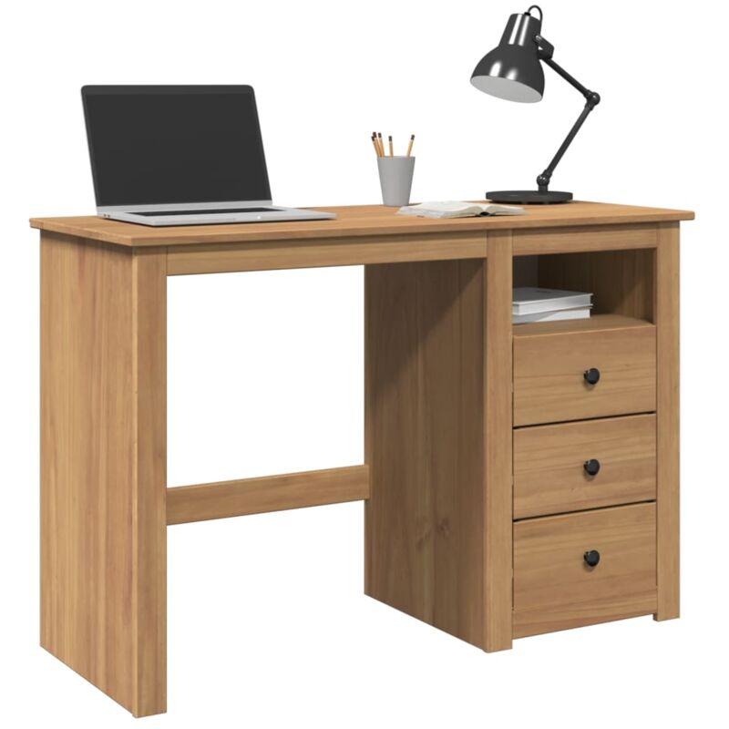 foto del prodotto vidaxl scrivania panama 112x45x75 cm legno massello di pino