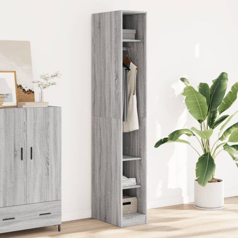foto del prodotto vidaxl armadio grigio sonoma 30x50x200 cm in legno multistrato