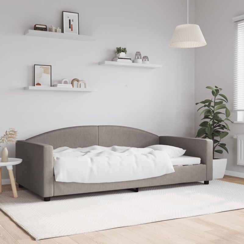 foto del prodotto vidaxl letto da giorno tortora 100x200 cm in tessuto