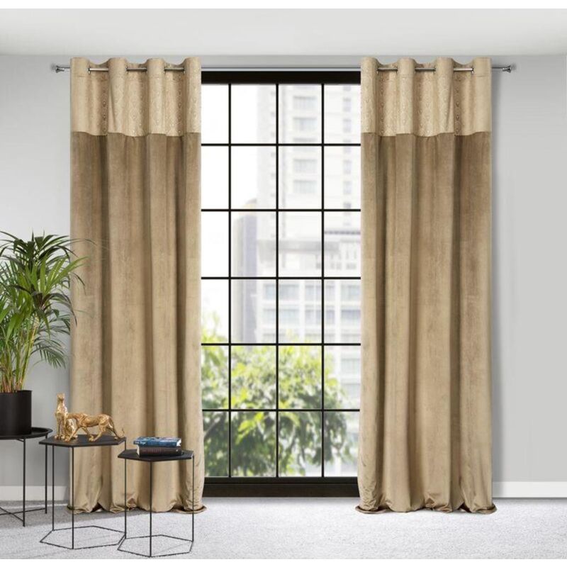 foto del prodotto tenda pronta d91 agnes 140x250 cm beige