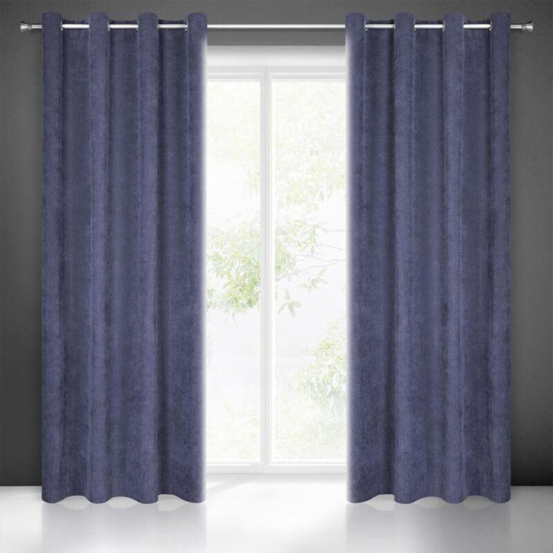 foto del prodotto tenda pronta julie 140x250 cm blu marino