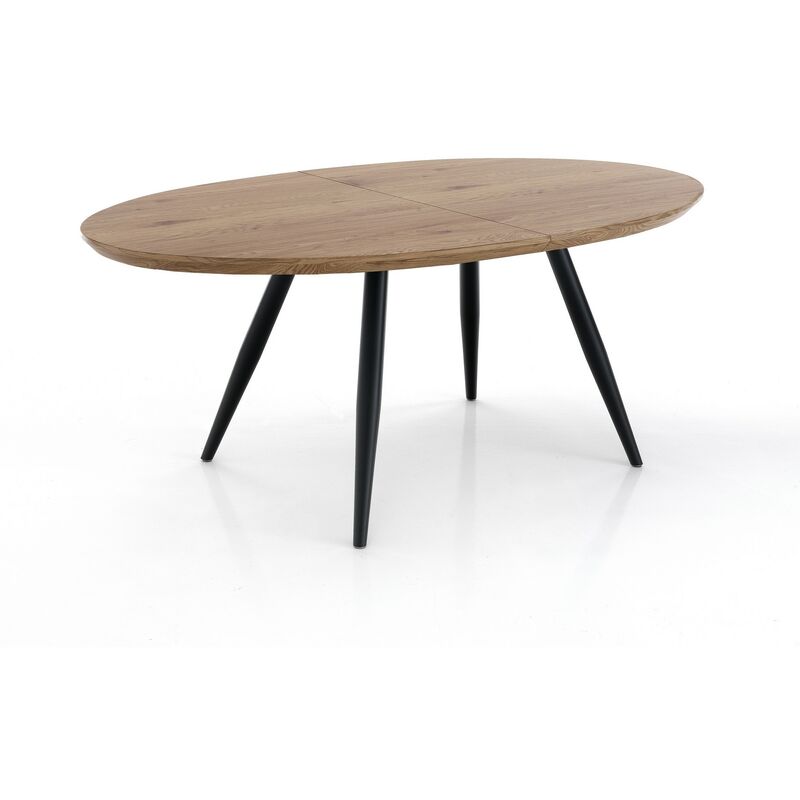 foto del prodotto tavolo allungabile effetto legno finitura rovere cm. h.75xp.93xl.160