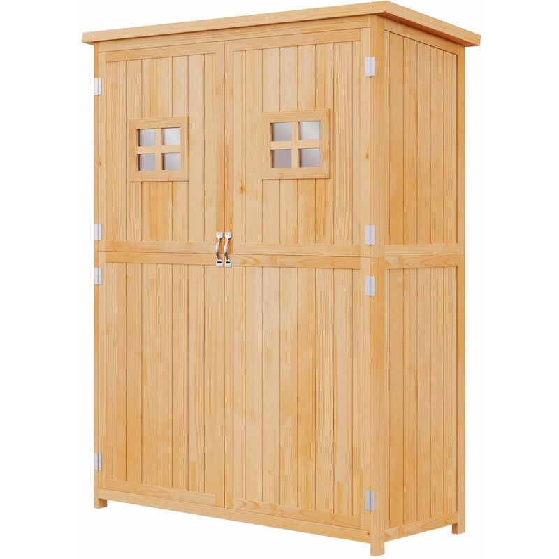 foto del prodotto giordanoshop casetta box da giardino 127,5x50x164 cm in legno naturale