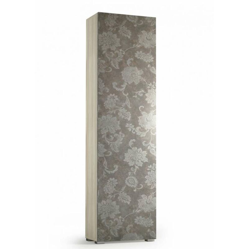 foto del prodotto terraneo mobile multiuso olmo con anta fantasia fiori 7 ripiani 50x30x182 cm