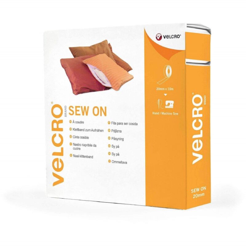 foto del prodotto velcro brand dischetti riapribili da cucire 20mm x 10m bianco