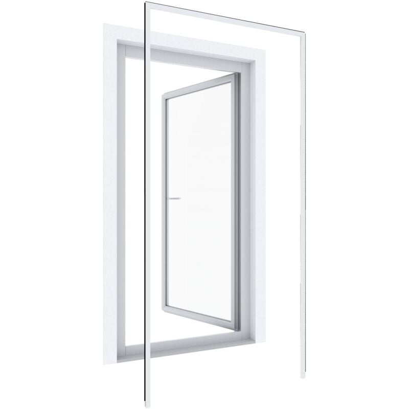 foto del prodotto windhager telaio di montaggio protezione contro gli insetti, premium senza trapano, per porte, accorciabile singolarmente, 125 x 245 cm, bianco,