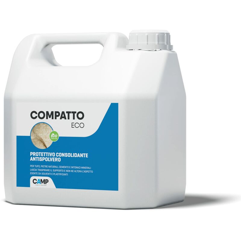foto del prodotto camp compatto, trattamento consolidante e protettivo per pietre naturali, intonaci minerali e cemento poroso, anti spolvero