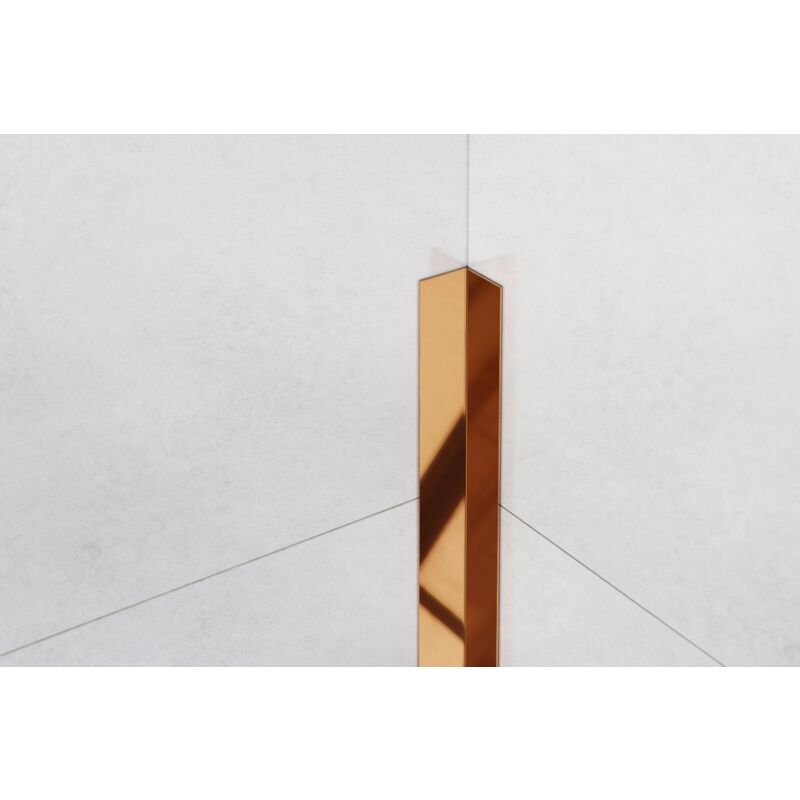 immagine 0 del prodotto ilcom profilo decorativo li angolare interno in acciaio inossidabile 2cm x 270cm rame lucido