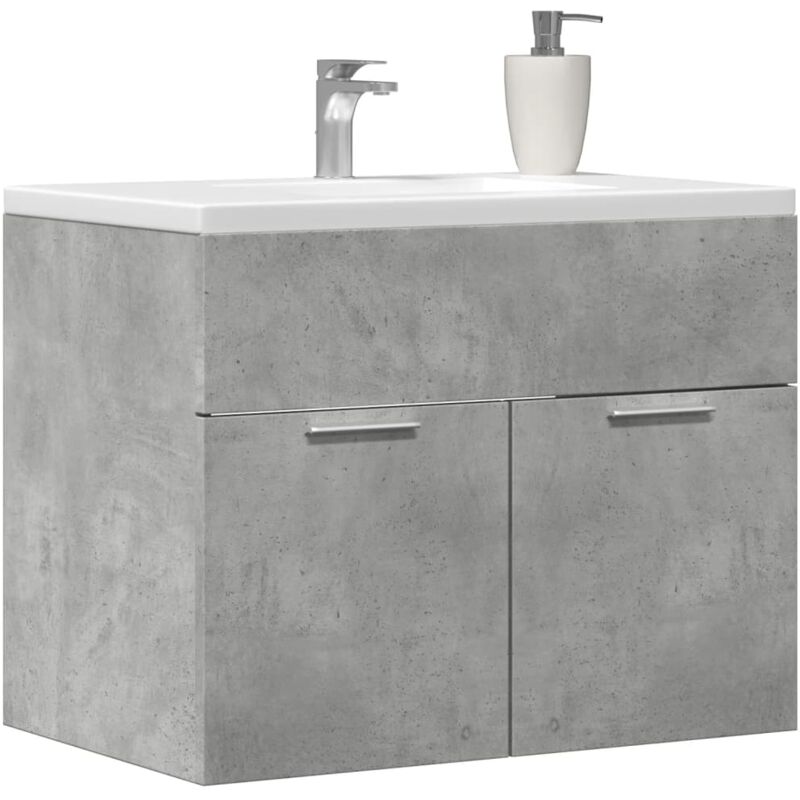 foto del prodotto mobile sottolavabo grigio cemento 60x38,5x46 legno multistrato vidaxl