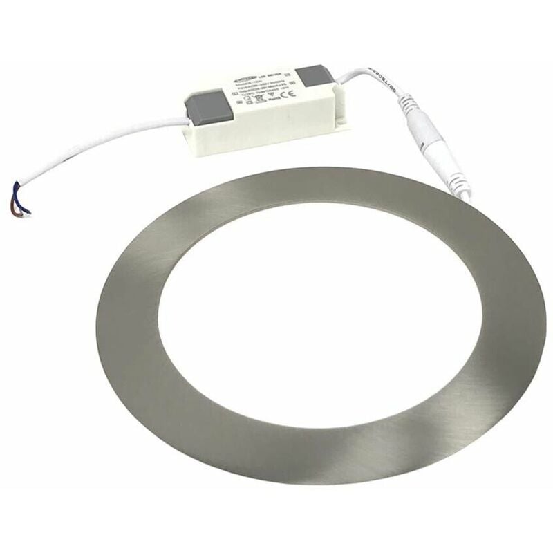 foto del prodotto pannello led 18 w luce naturale 4000k faretto slim incasso in acciaio silver