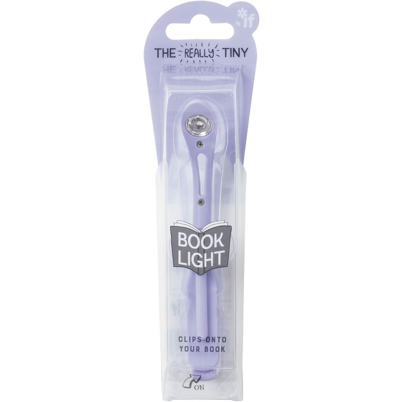 immagine 0 del prodotto if really tiny book light lilac compact reading lights for books in bed flexible book light clip on a great book lamp with batteries included