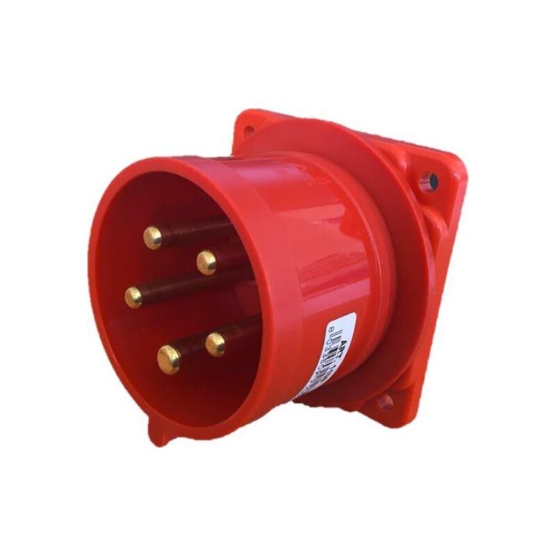 foto del prodotto rosi spina industriale da incasso, 380v, 3p n t, 32a, ip54, 75x75mm 1001109
