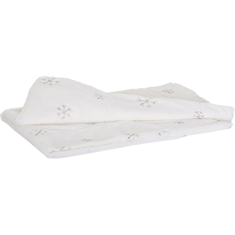 foto del prodotto coperta copriletto decorativo divano karo t777 poliestere 120x150cm neve