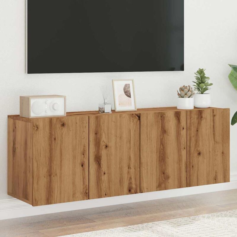 foto del prodotto vidaxl mobili tv a parete 2pz rovere artigianale 60x30x41 cm