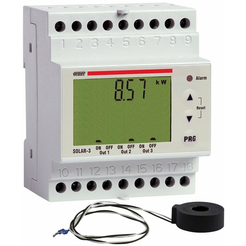 foto del prodotto vemer ve474300 solar 3 centralina controllo carichi, strumento progettato per massimare il consumo diretto di energia auto prodotta da pannelli
