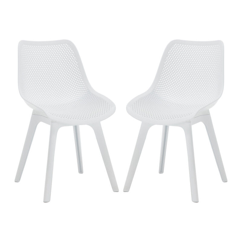 foto del prodotto set di 2 sedie da giardino sedie da esterno con braccioli poltroncine da esterno sedie per tavolo da giardino, sedie da pranzo, piscina, bianco