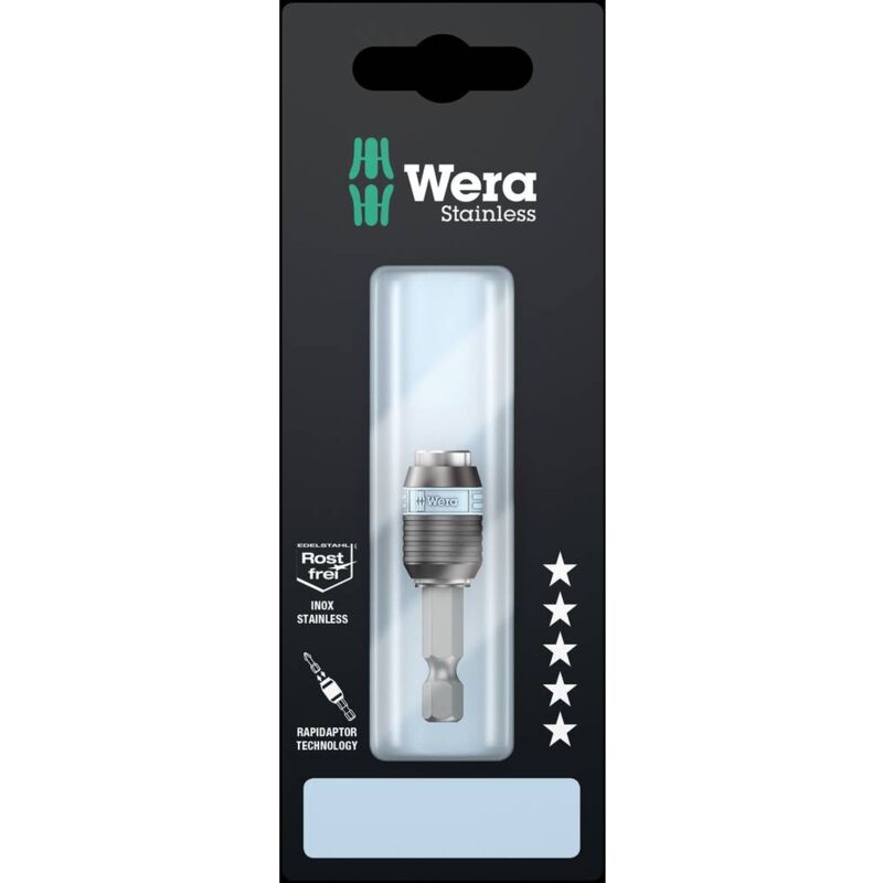 foto del prodotto 3888 4 1 k porta inserti in acciaio inox rapidaptor 6,3 mm wera 5073616001