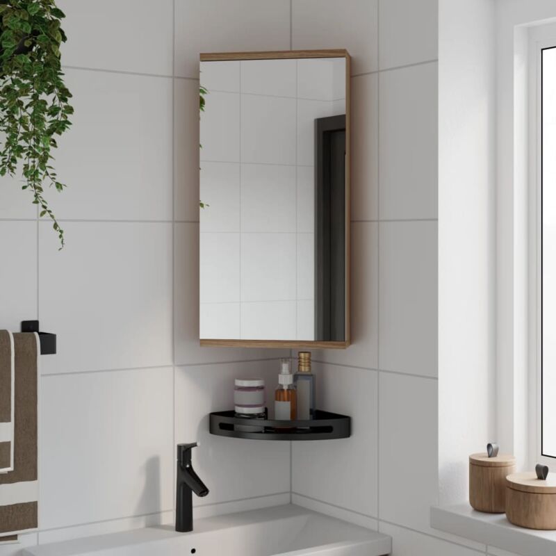 foto del prodotto furniture limited armadietto angolare con specchio da bagno