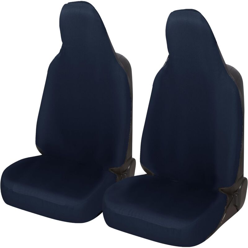 foto del prodotto lupexshop lupex shop coppia coprisedili anteriori universali per aygo, made in italy, tessuto policotone, poggiatesta integrato, senza logo, blu