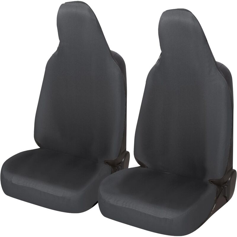foto del prodotto lupexshop lupex shop coppia coprisedili anteriori universali per up, made in italy, tessuto policotone, poggiatesta integrato, senza logo, grigio