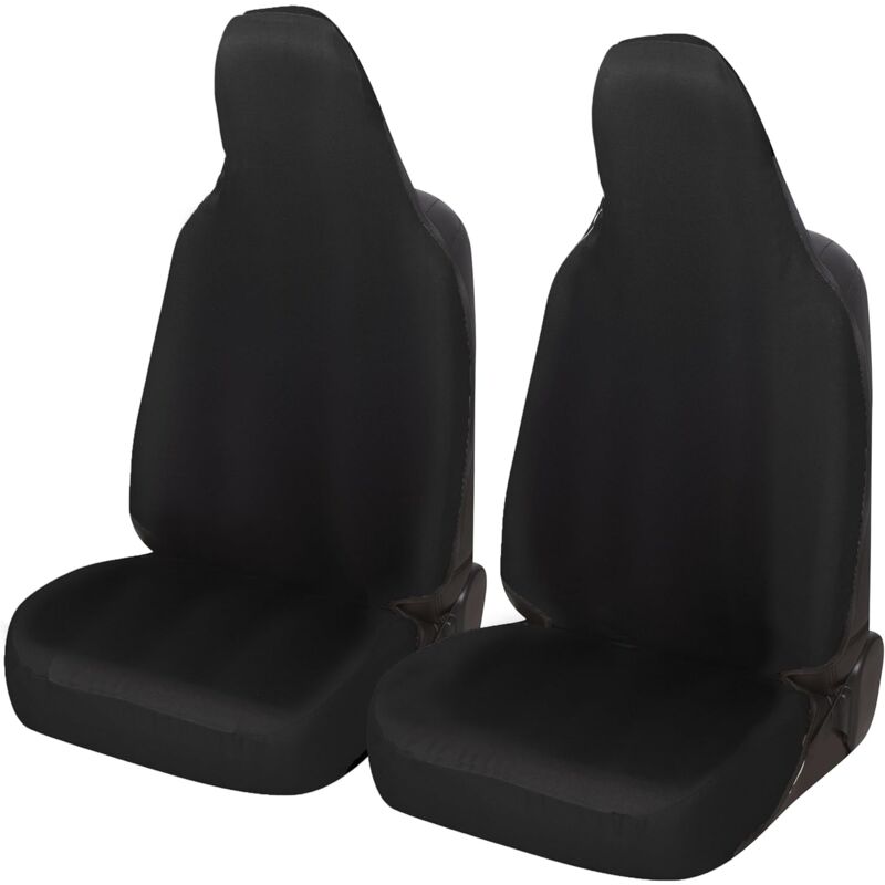 foto del prodotto lupexshop lupex shop coppia coprisedili anteriori universali per zoe, made in italy, tessuto policotone, poggiatesta integrato, senza logo, nero