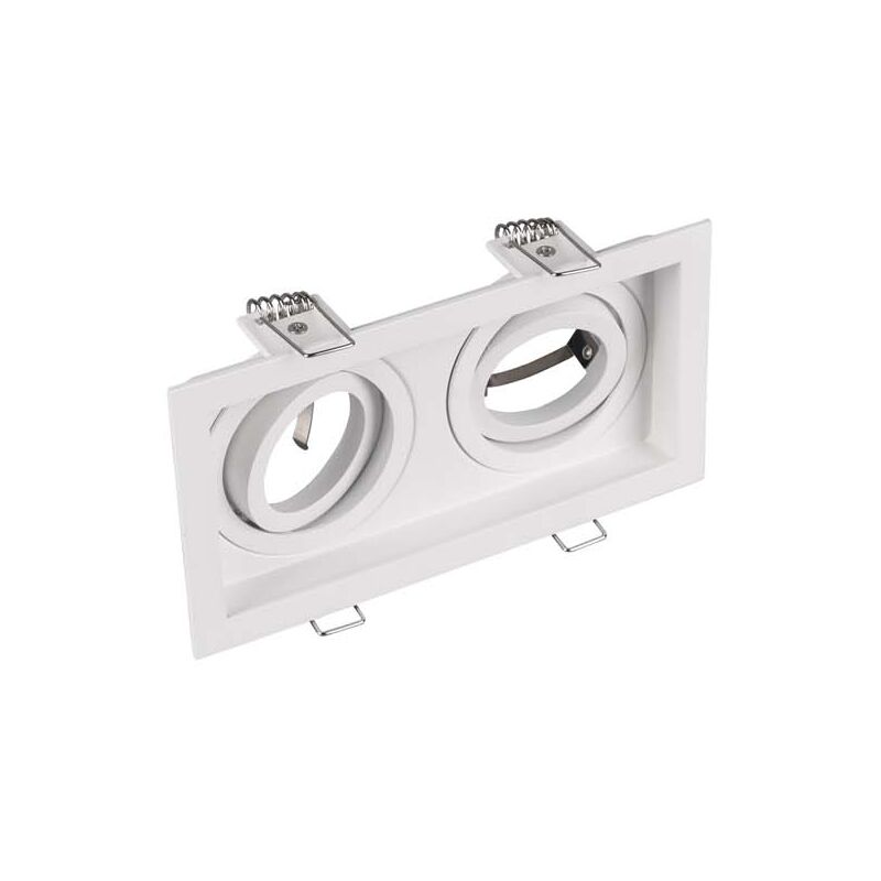 foto del prodotto frankystar kenai faretto da incasso doppio rettangolare orientabile bianco l. 17,2cm