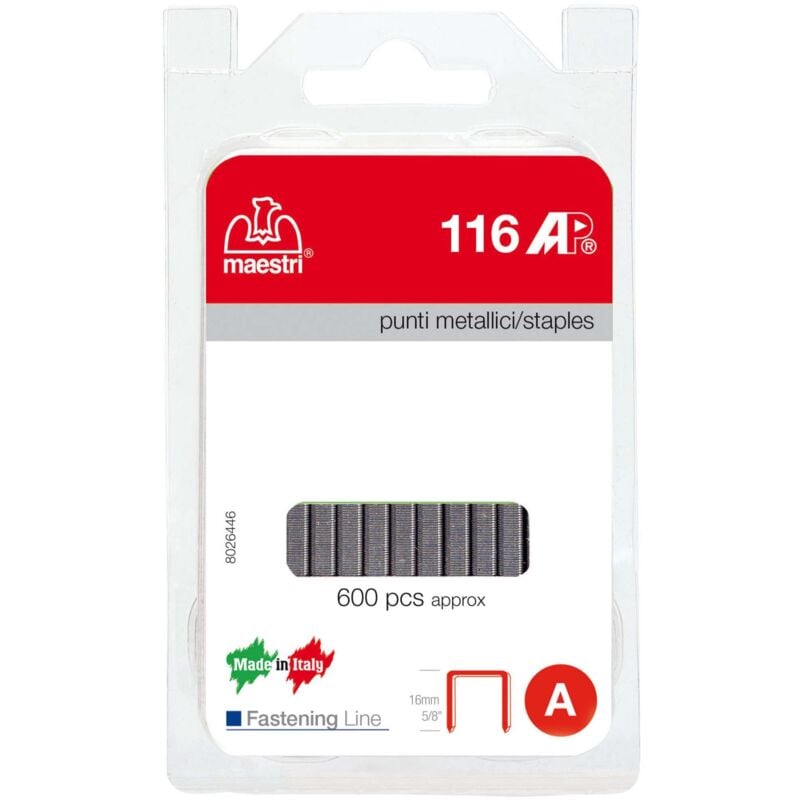 foto del prodotto blister punti spillatrice art. 116 ap 600 pz maestri
