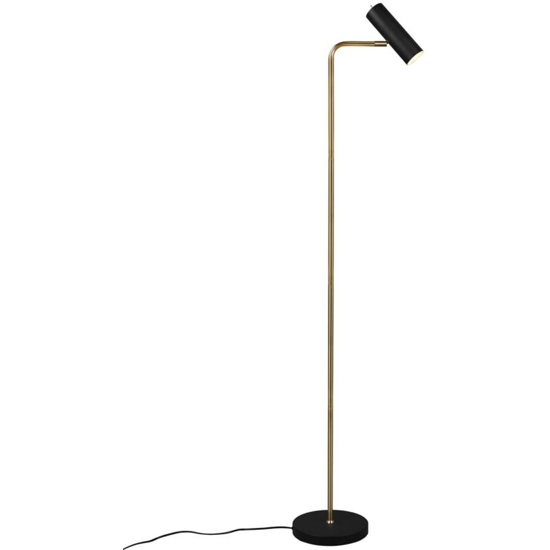 foto del prodotto frankystar marley piantana spot cilindro ottone satinato nero h. 152cm