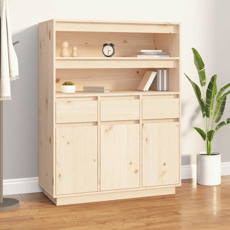 foto del prodotto vidaxl credenza 89x40x116,5 cm in legno massello di pino