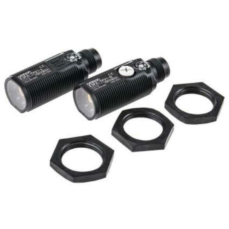 foto del prodotto omron sensore fotoelettrico a tasteggio m18 plas. sbarramento 20m pnp, conn