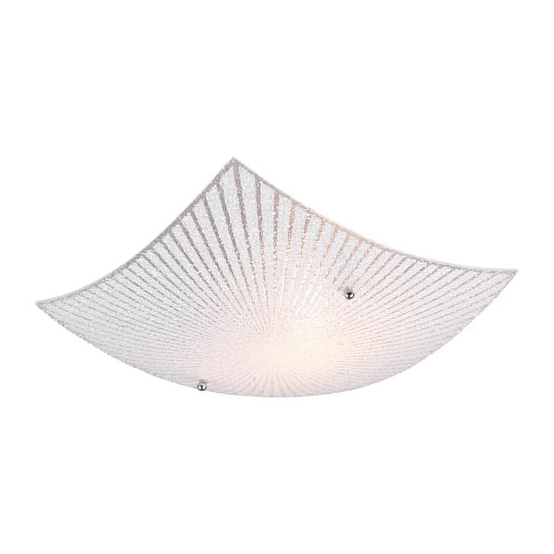 foto del prodotto frankystar elisa plafoniera quadrata vetro decoro e graniglia di vetro 30x30cm