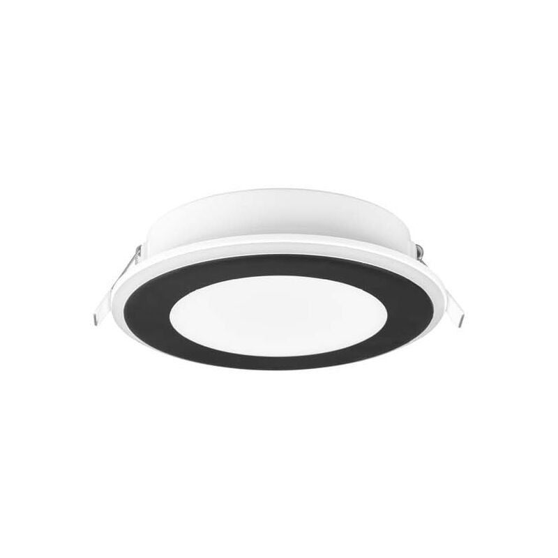 foto del prodotto frankystar aura faretto da incasso plastica nera satinata tripla accensione indipendente d. 14,8cm