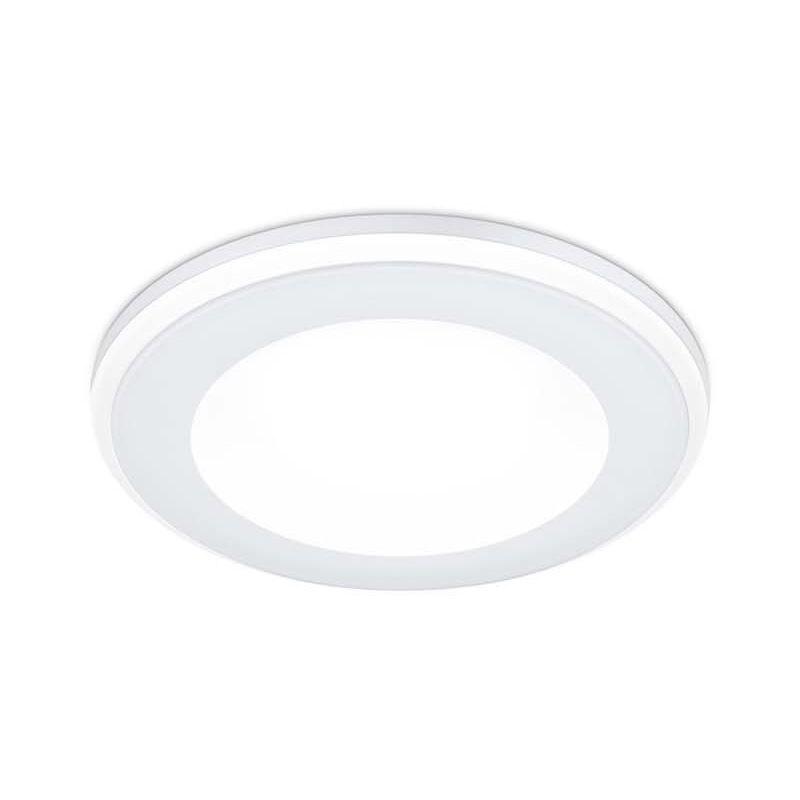 foto del prodotto frankystar aura faretto da incasso plastica bianca satinata tripla accensione indipendente d. 8,2cm