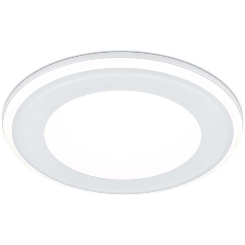 foto del prodotto frankystar aura faretto da incasso plastica bianca satinata tripla accensione indipendente d. 14,5cm