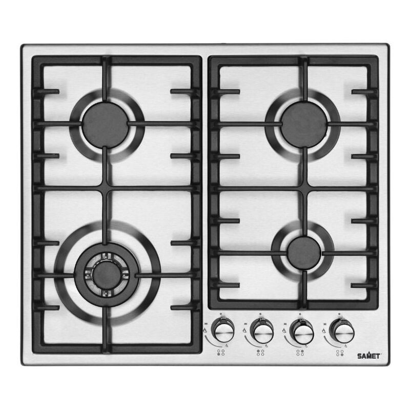 foto del prodotto iperbriko samet piano cottura efesto inox 4 fuochi l58xp51