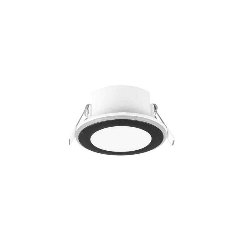 foto del prodotto frankystar aura faretto da incasso plastica nera satinata tripla accensione indipendente d. 8,2cm