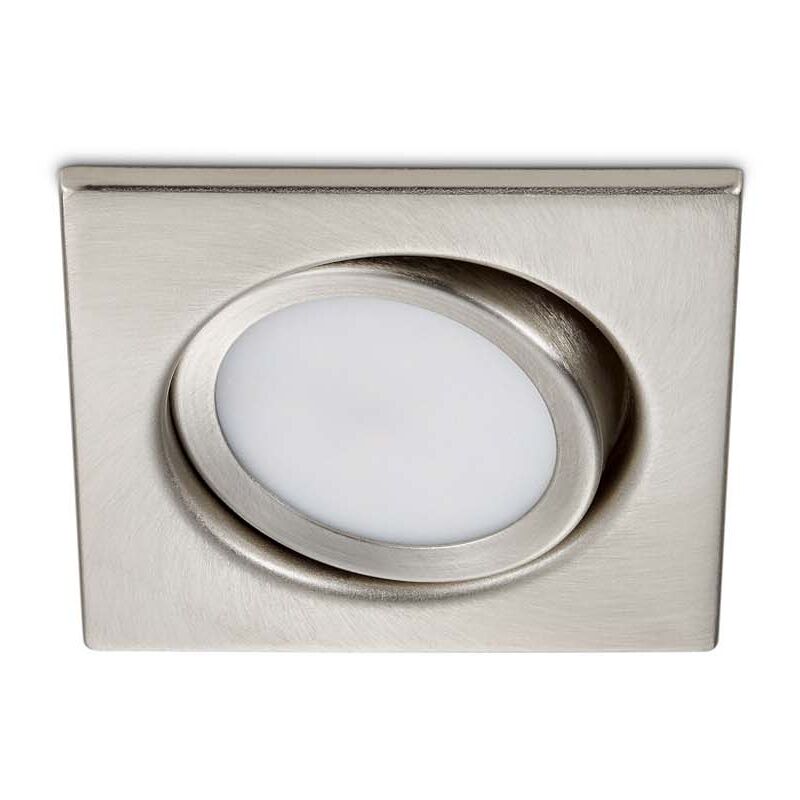 foto del prodotto frankystar rila faretto da incasso led quadrato orientabile acciaio 8cmx8cm