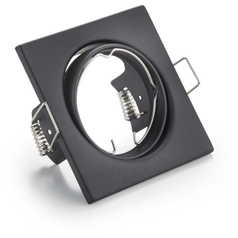 foto del prodotto frankystar jura faretto da incasso quadrato orientabile nero opaco 8x8cm