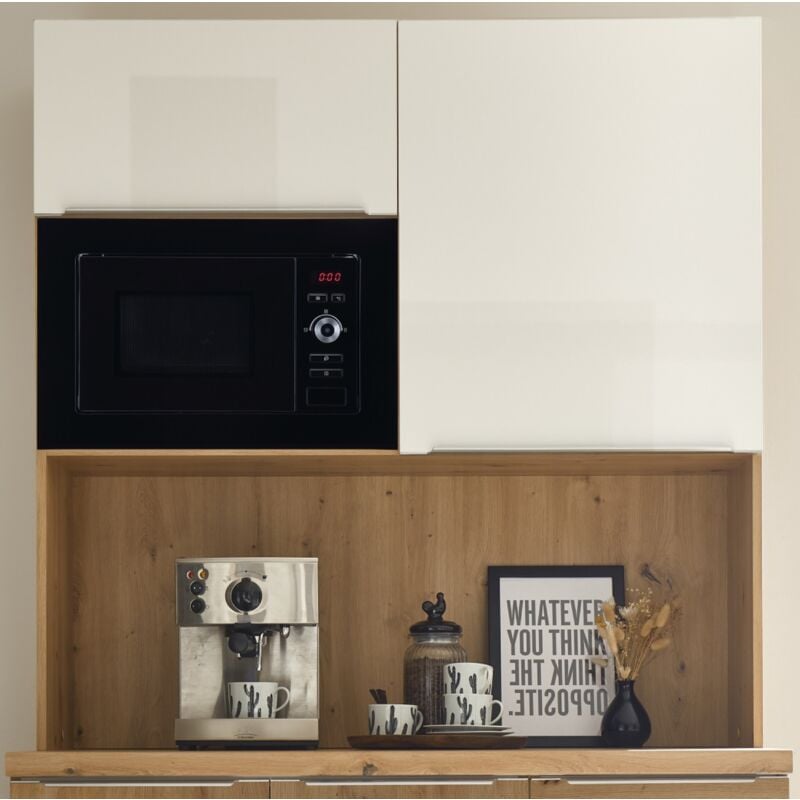 foto del prodotto microonde 700 watt microonde da incasso 60 cm 17 l vetro nero respecta