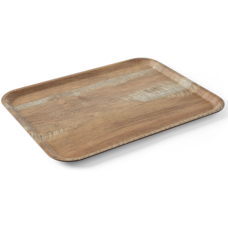 foto del prodotto vassoio da portata con stampa in legno, rovere 240x350 mm hendi 508916